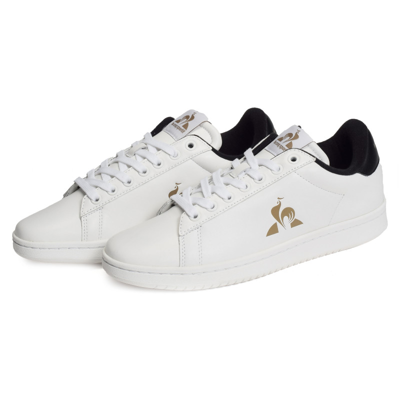 LCS COURT CLEAN PREMIUM Blanc Noir, Sneakers basses Le Coq Sportif