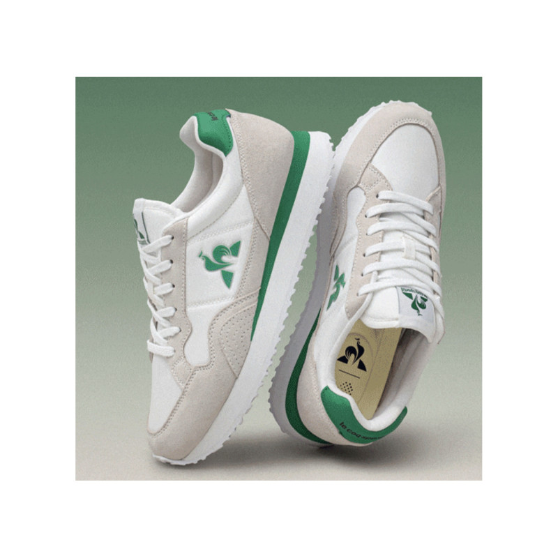 JET STAR Blanc Vert, Baskets running Le Coq Sportif