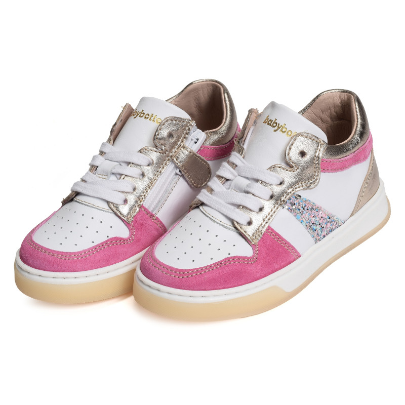 ATLANTA Blanc Rose, Chaussures à Lacets Babybotte