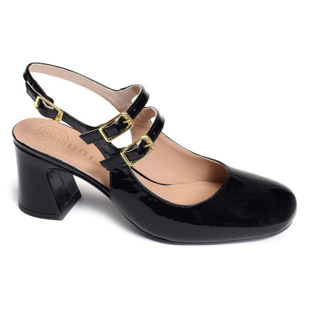 MILUCA Verni Noir, Slingback Unisa