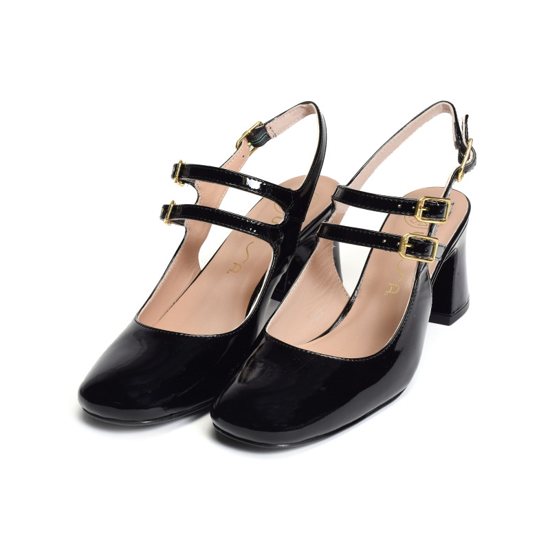 MILUCA Verni Noir, Slingback Unisa