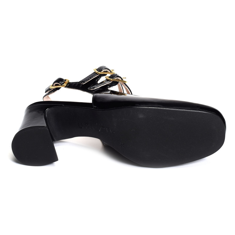 MILUCA Verni Noir, Slingback Unisa