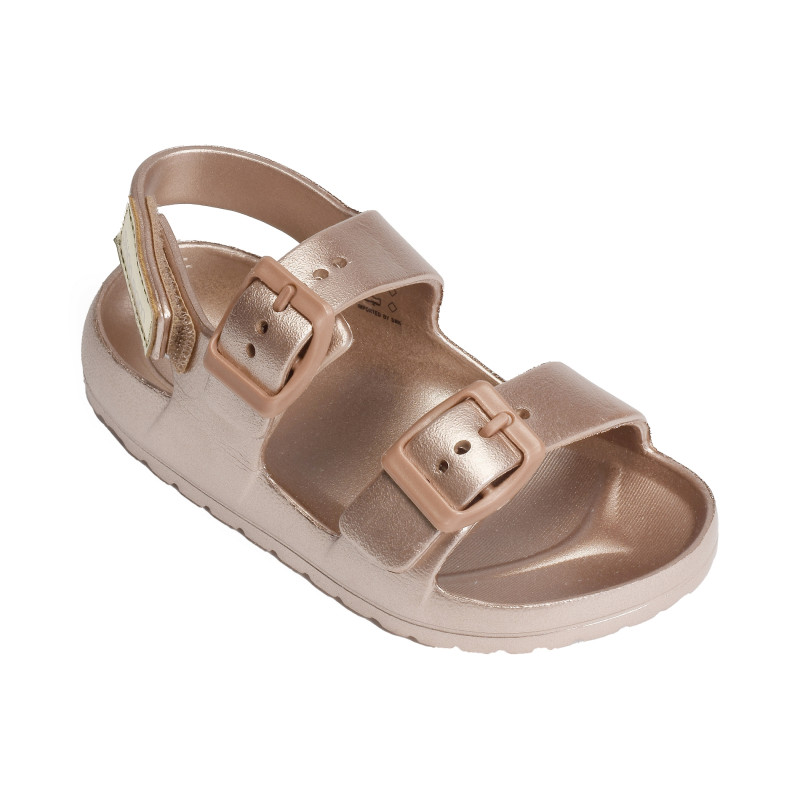 SURFY BUCKLES GIRL Rose Or, Sandales plates & Nu-Pieds Shoopom