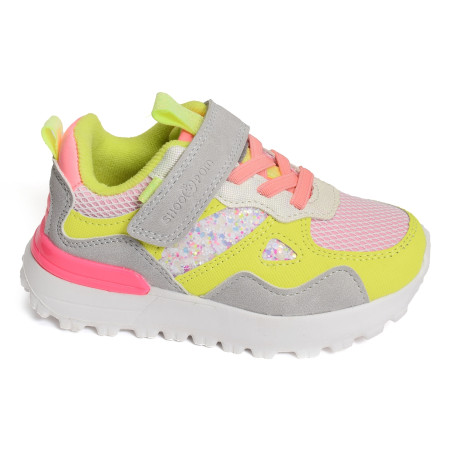 JOGGY SCRATCH GIRL Jaune Rose, Baskets running Shoopom