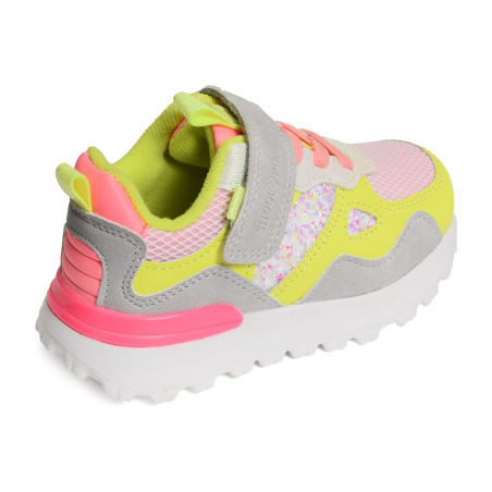 JOGGY SCRATCH GIRL Jaune Rose, Baskets running Shoopom