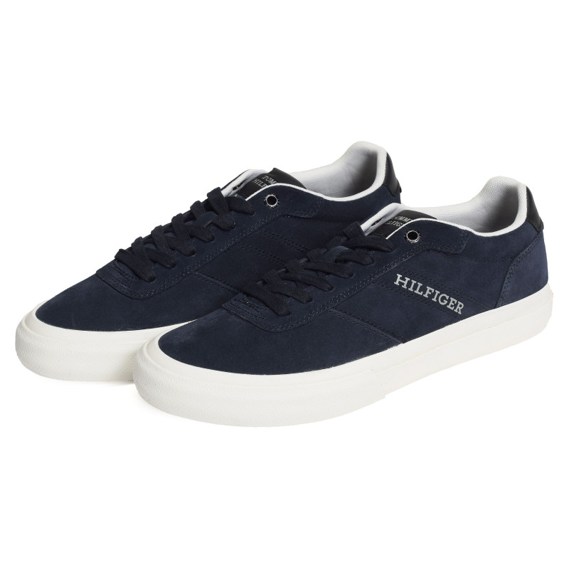 TH HI VULC LOW STREET SUEDE 5112 Marine, Sneakers basses Tommy Hilfiger