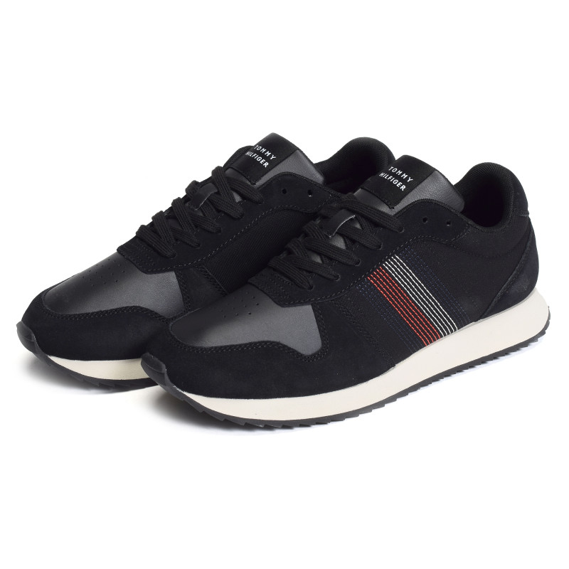 RUNNER EVO MIX STITCH 5122 Noir, Baskets running Tommy Hilfiger