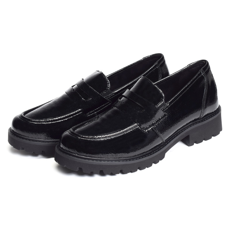 D8602 Verni Noir, Mocassins Remonte