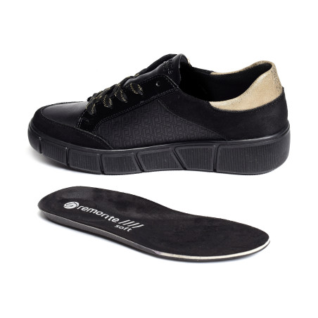 D1T00 Noir, Sneakers basses Remonte