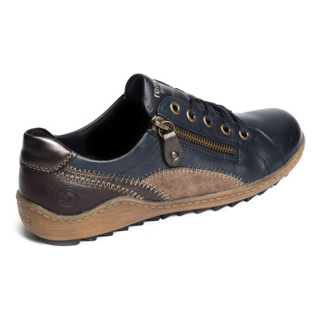 R1439 Marine Marron, Sneakers basses Remonte