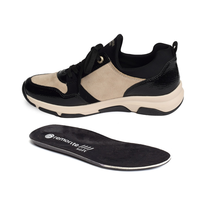 D1S02 Noir Beige, Baskets running Remonte