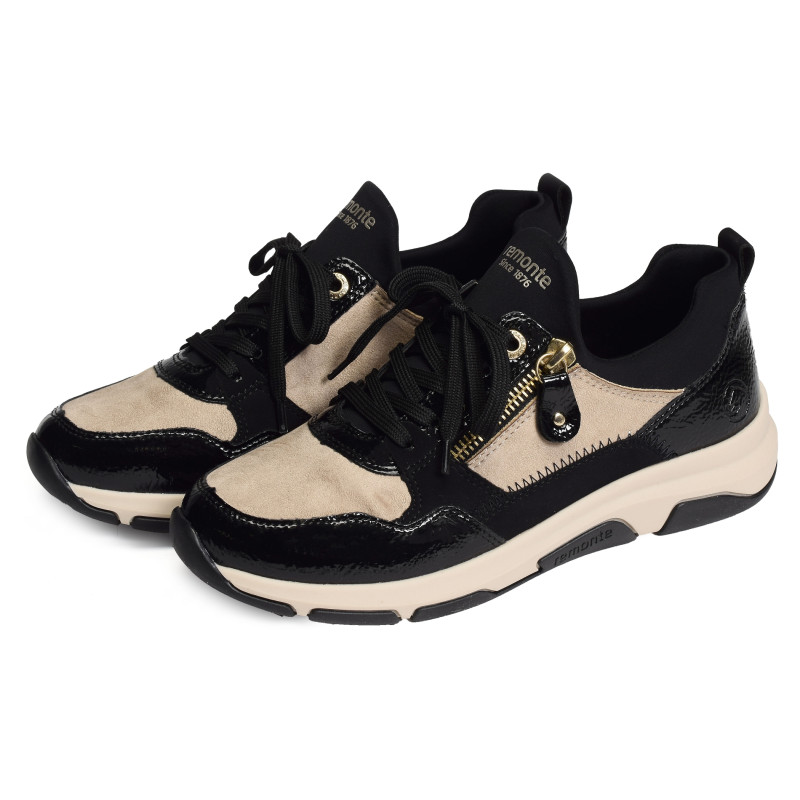 D1S02 Noir Beige, Baskets running Remonte