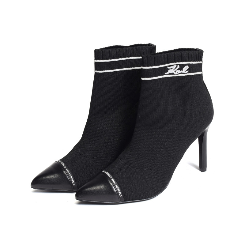 PANDARA MID KNIT Noir, Bottines Karl Lagerfeld