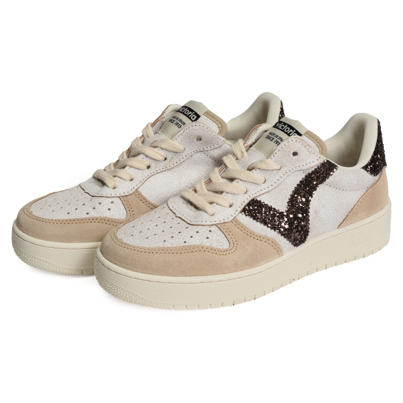 1258258 Beige Bronze, Sneakers basses Victoria