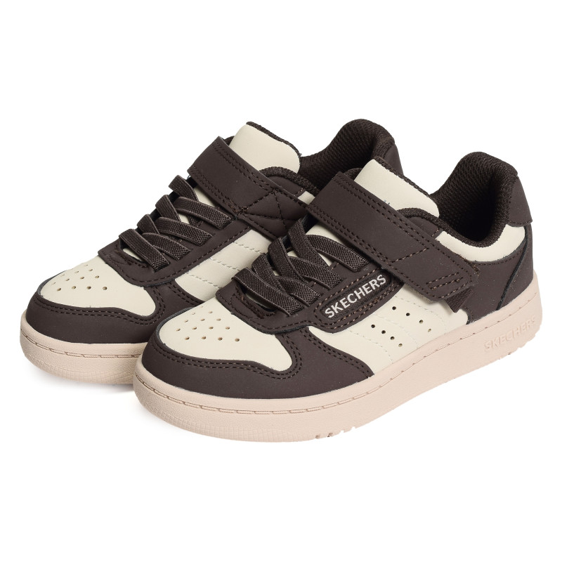 QUICK STREET Marron Blanc, Sneakers basses Skechers