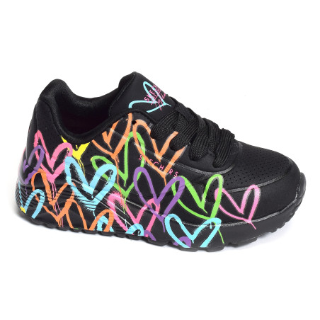 UNO LITE SPREAD THE LOVE Noir, Sneakers basses Skechers