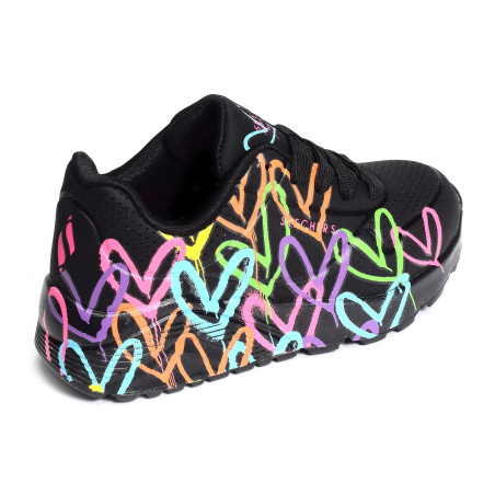 UNO LITE SPREAD THE LOVE Noir, Sneakers basses Skechers