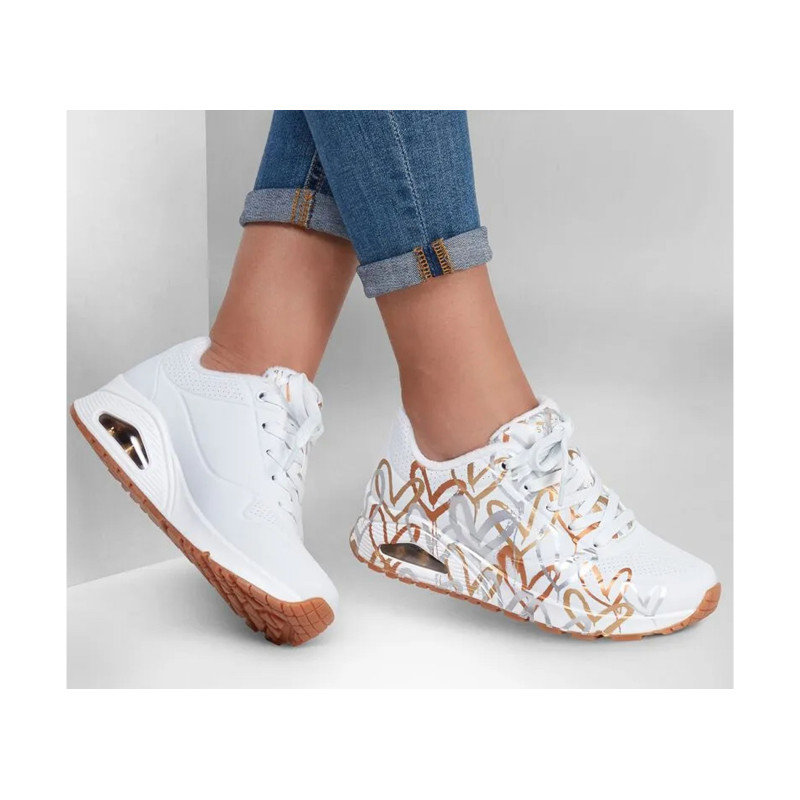 UNO METALLIC LOVE Blanc, Sneakers basses Skechers