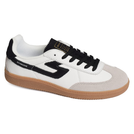 SHEFFIELD JOGGER M Blanc Noir, Sneakers basses Schmoove