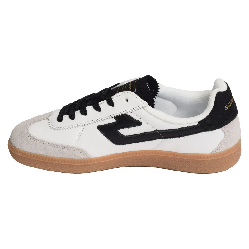 SHEFFIELD JOGGER M Blanc Noir, Sneakers basses Schmoove