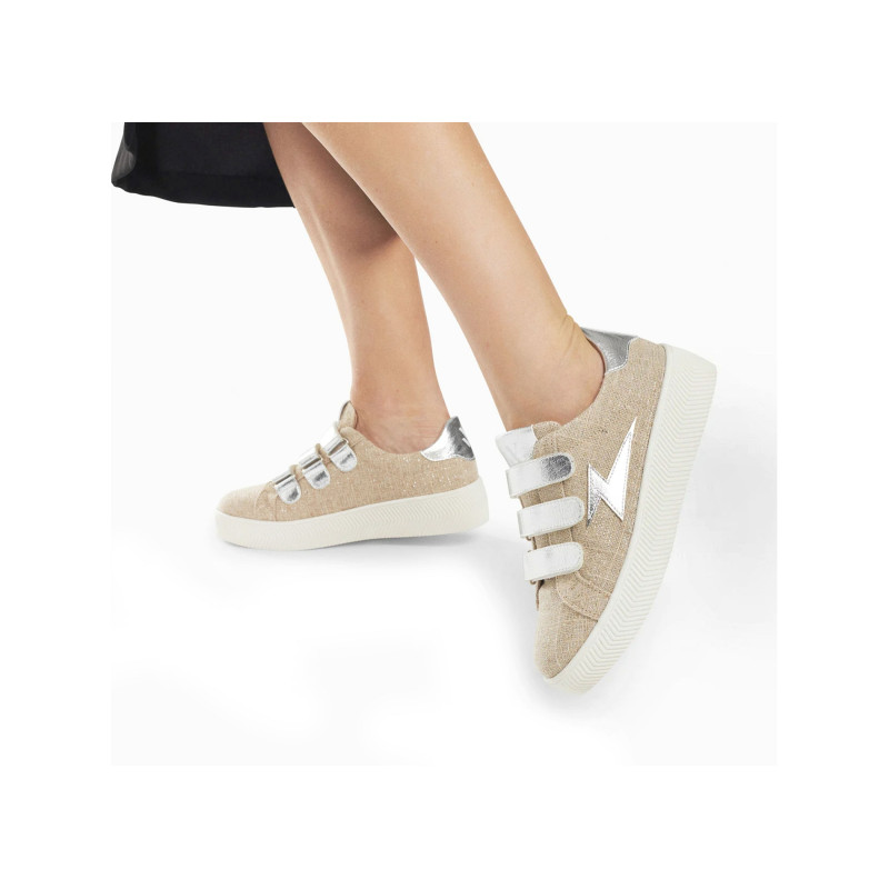 WISSEM Beige Argent, Sneakers basses Vanessa Wu