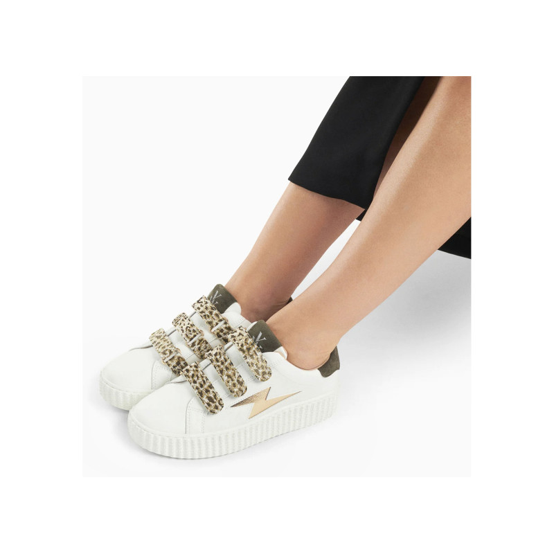 LYANNA Blanc Kaki, Sneakers basses Vanessa Wu