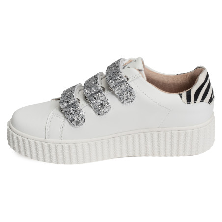 ANGELA Blanc Argent, Sneakers basses Vanessa Wu