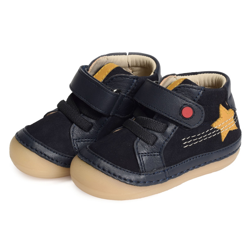 SOKISTIC BOY Marine, Chaussures à Scratch Kickers