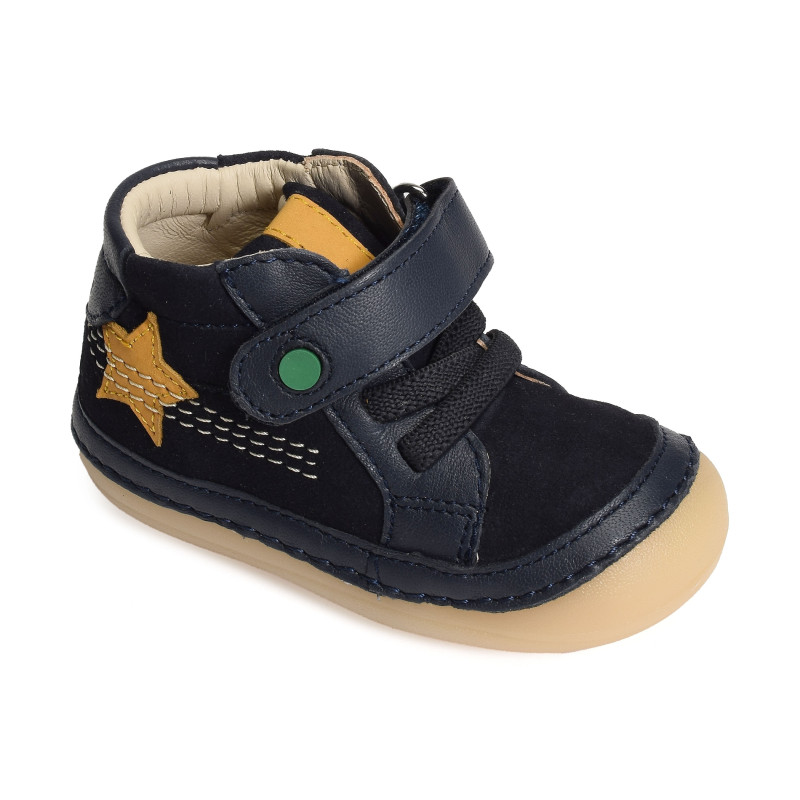 SOKISTIC BOY Marine, Chaussures à Scratch Kickers