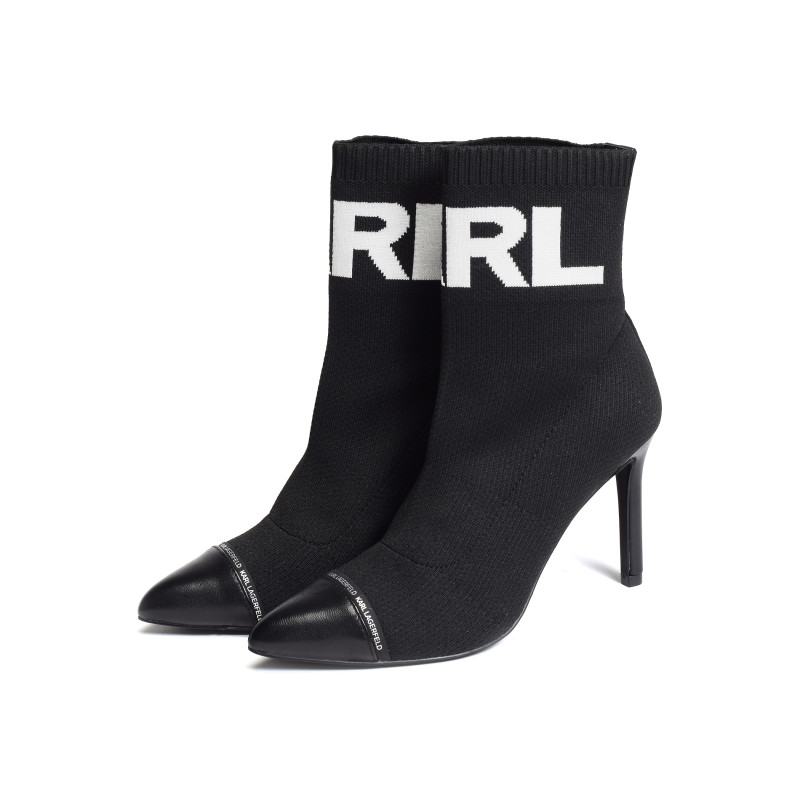 PANDARA HI KNIT Noir, Bottines Karl Lagerfeld