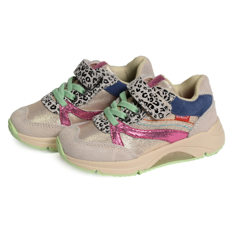 RUNRUN GIRL Multicolore, Baskets running Kickers