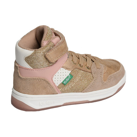 KICKADO GIRL Beige Rose, Baskets montantes Kickers