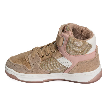 KICKADO GIRL Beige Rose, Baskets montantes Kickers