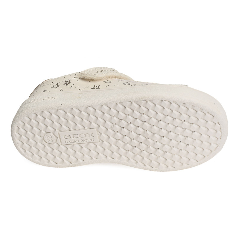 B ECLYPER A GIRL Blanc Or, Sneakers basses Geox