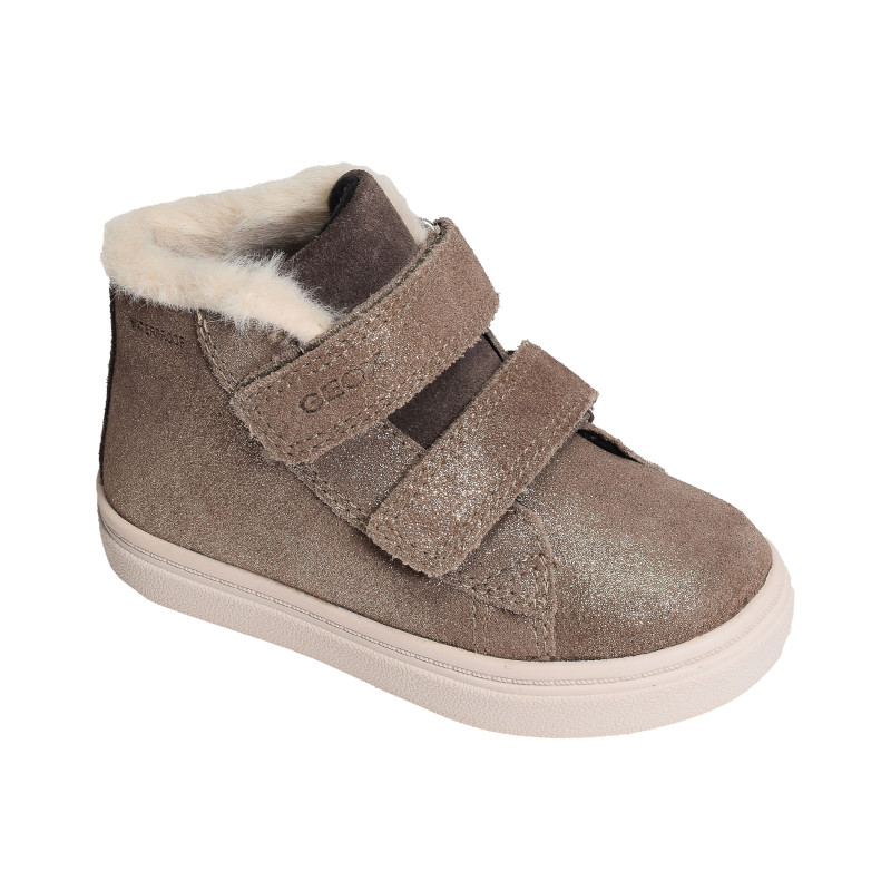 B NASHIK WPF A Taupe Platine, Chaussures à Scratch Geox