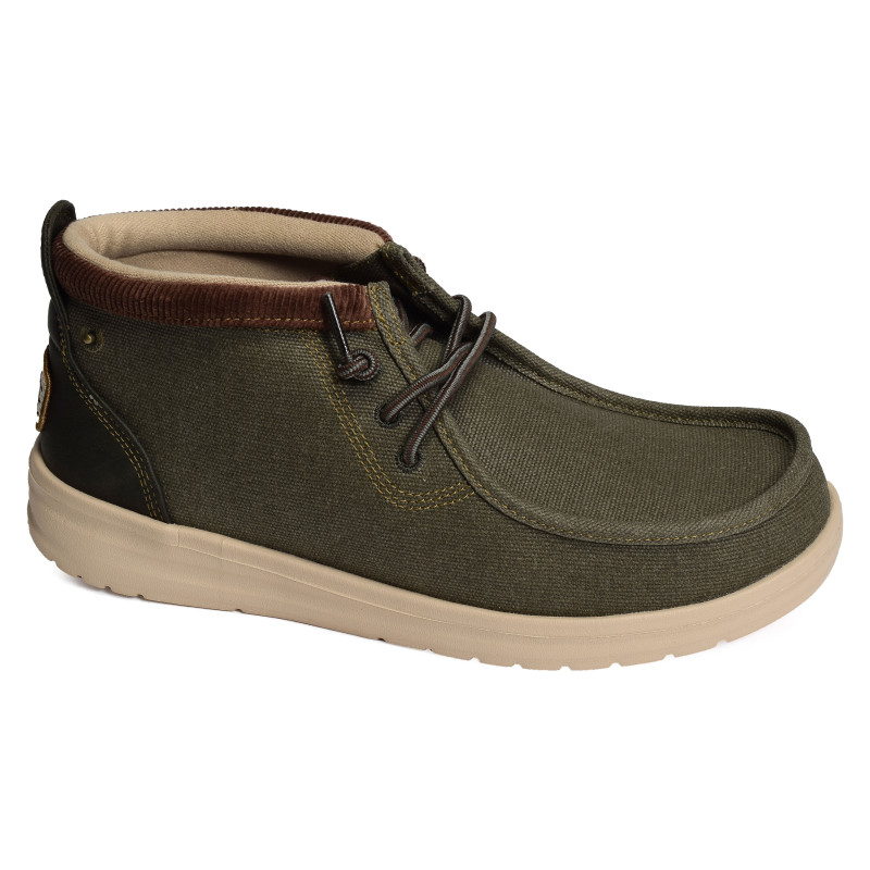 WALLY MID GRIPR WORKWEAR Kaki, Chaussures montantes HeyDude