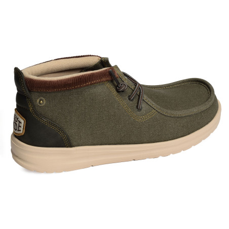 WALLY MID GRIPR WORKWEAR Kaki, Chaussures montantes HeyDude