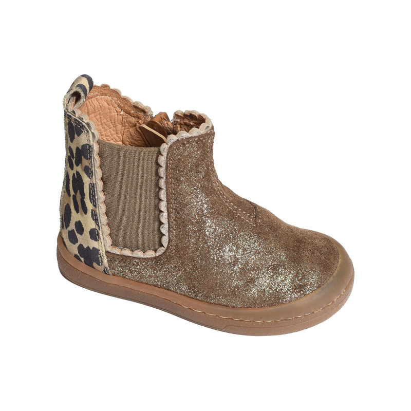 ALISIA Taupe Or, Chelsea boots Babybotte