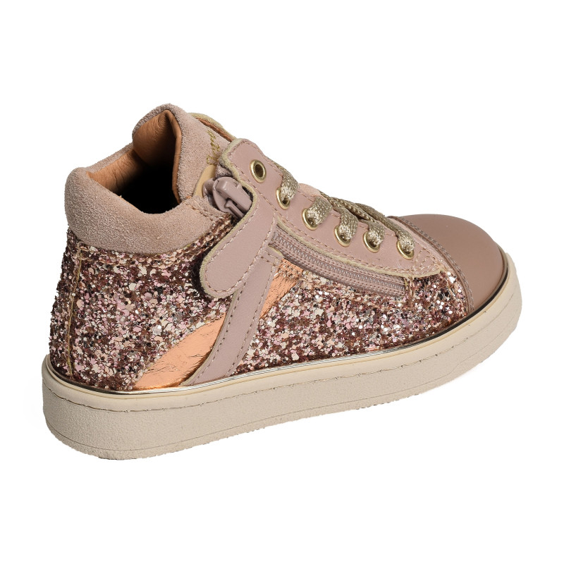 KROISETTE Rose Glitter, Chaussures à Lacets Babybotte