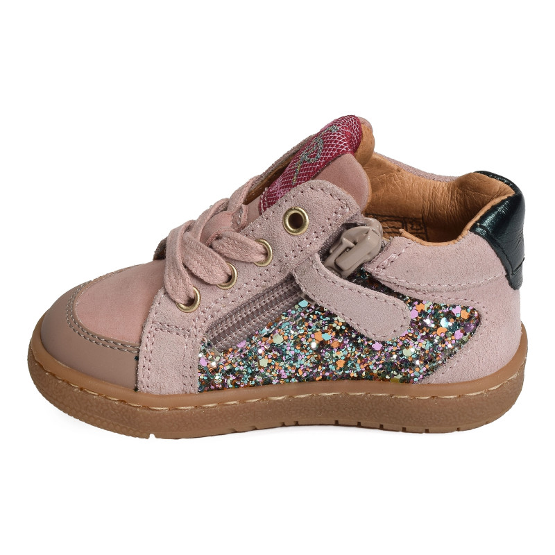 5093 Rose Glitter, Chaussures à Lacets Romagnoli