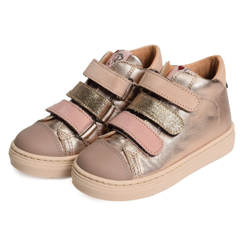 5335 Rose Clair, Chaussures à Scratch Romagnoli