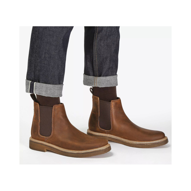 CLARKDALE EASY Marron, Chelsea boots Clarks