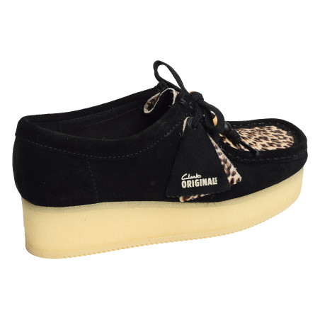 WALLACRAFT BEE Noir Léopard, Richelieus Clarks