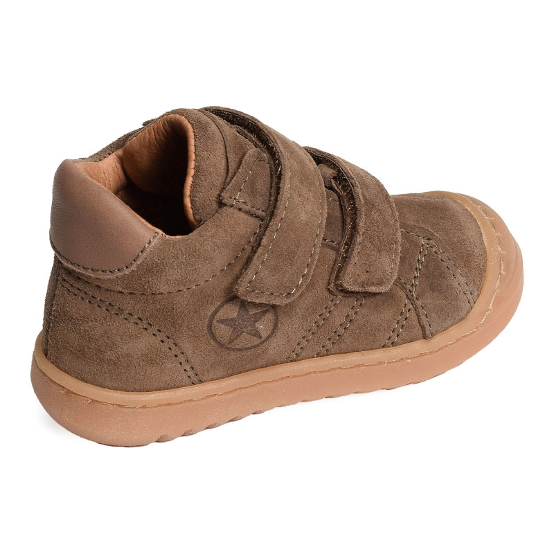 THOR BOY Taupe, Chaussures à Scratch Bisgaard