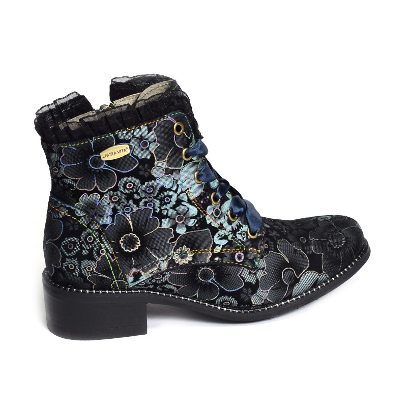 EMCMAO 45 Noir Bleu, Bottines Laura Vita