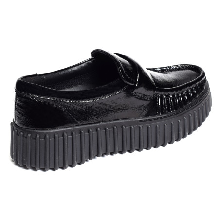 TORHILL MOCC Verni Noir, Mocassins Clarks