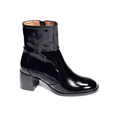 JAMELLA Verni Noir, Bottines Rosemetal