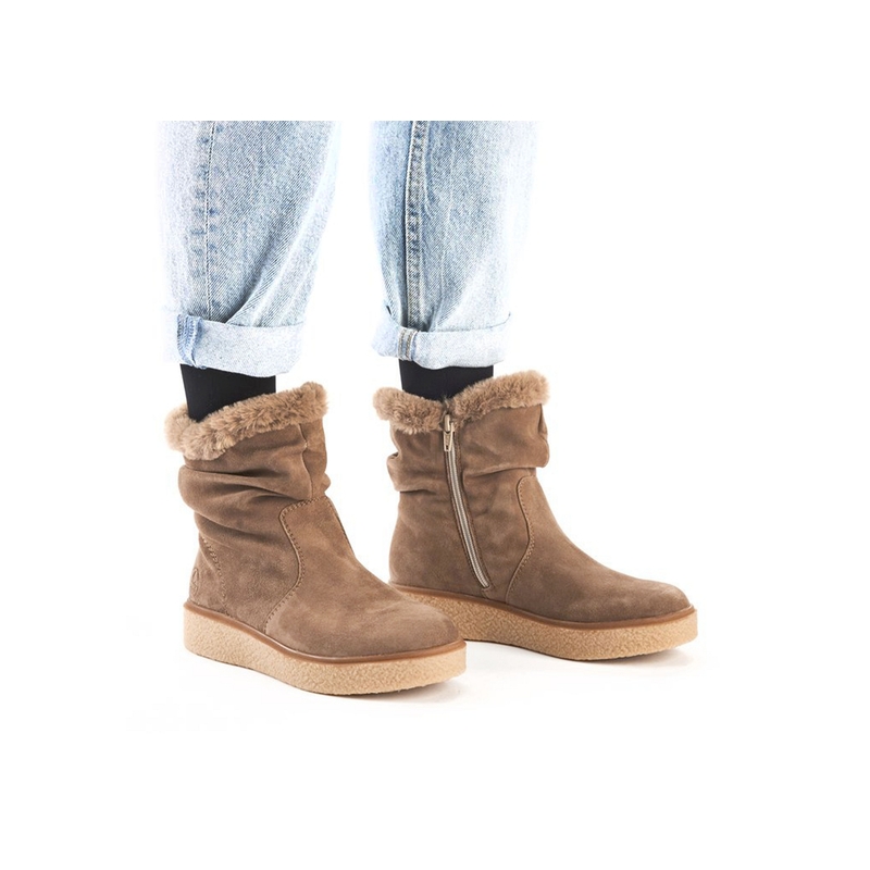 Y0070 Taupe, Boots Rieker