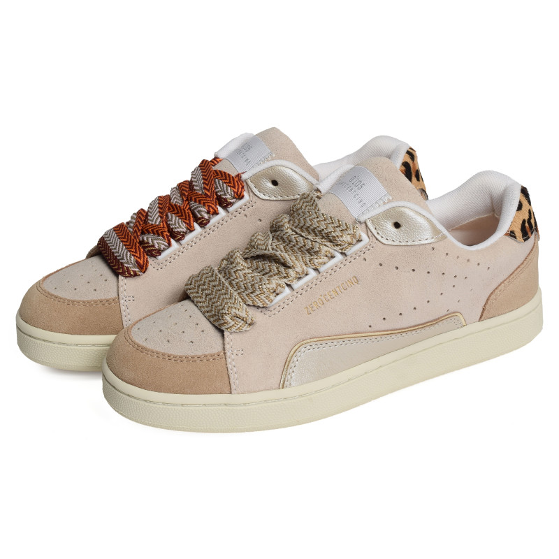 AVRIL Beige Léopard, Sneakers basses 0-105