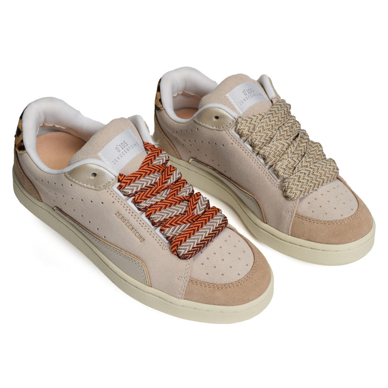 AVRIL Beige Léopard, Sneakers basses 0-105